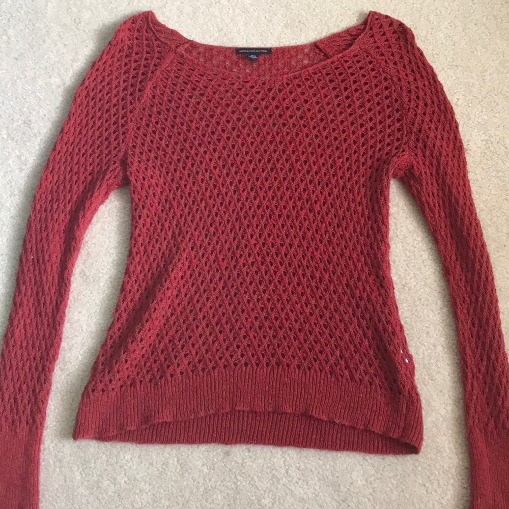 American Eagle red sweater